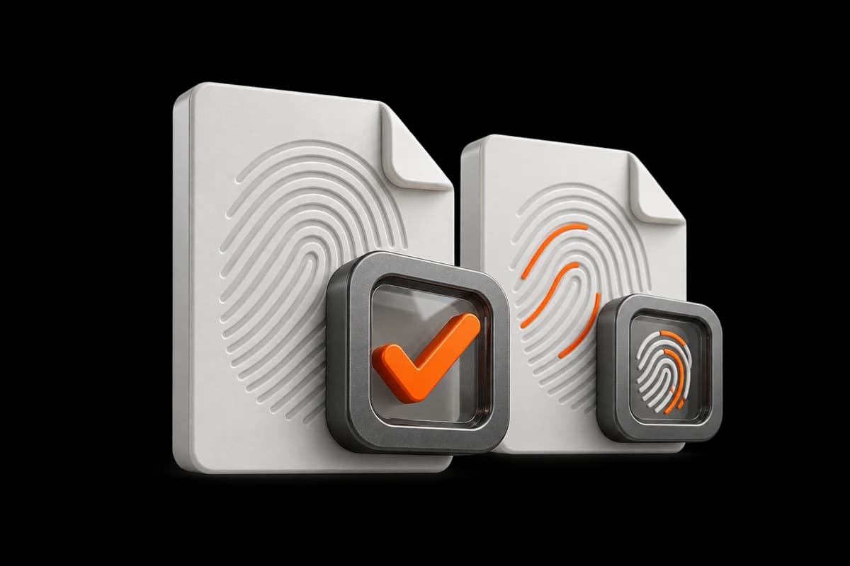 Illustrated flow of verifiable document with seal, hash, registration, revocation and public consultation.
