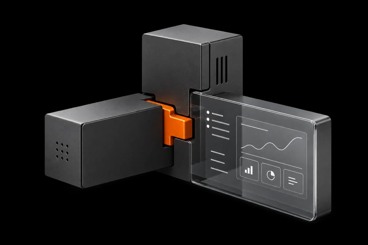 Illustrated architecture that connects requirements, application, data, testing and software delivery.