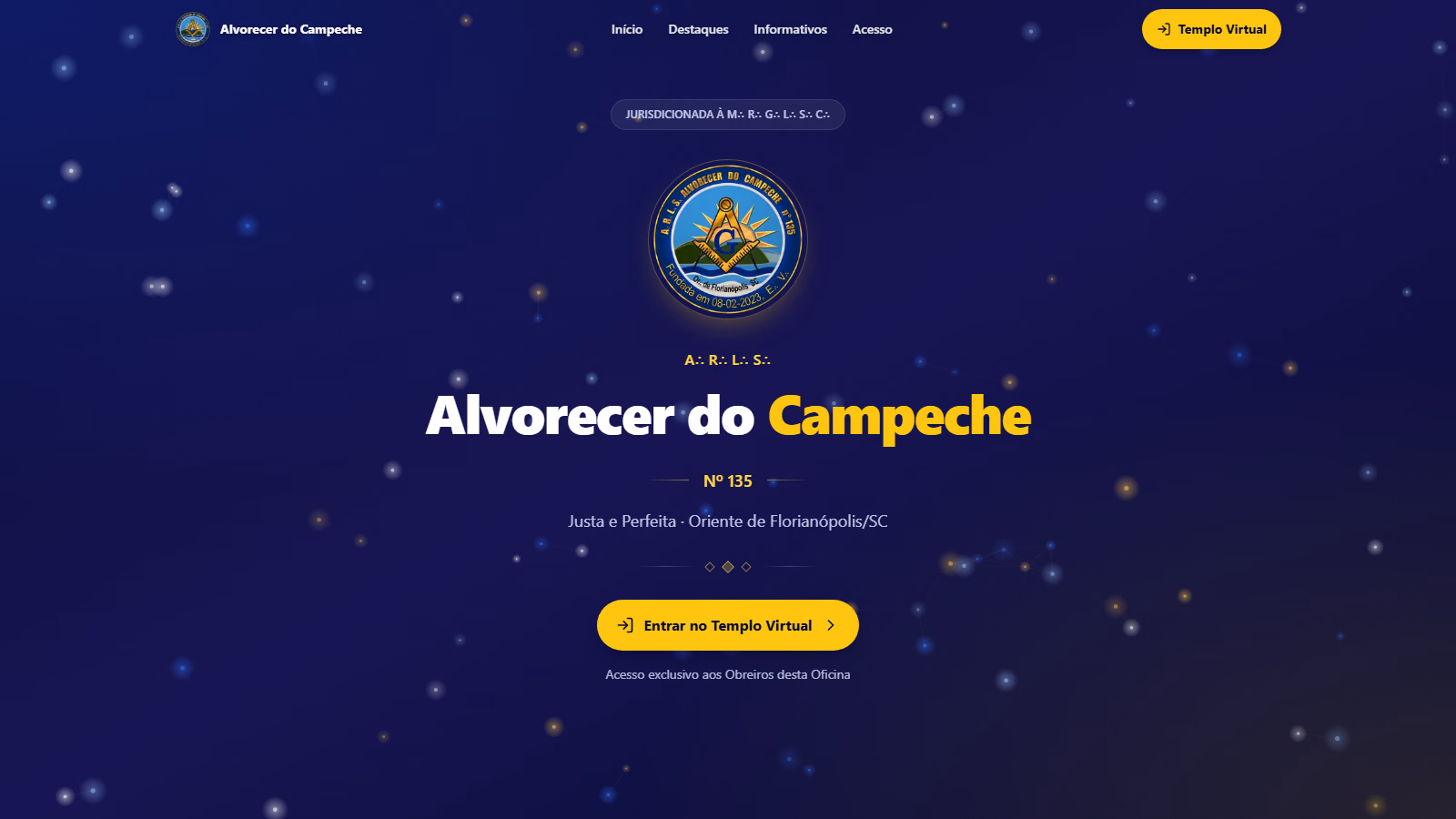 Loja Maçônica Alvorecer do Campeche — imagem do projeto